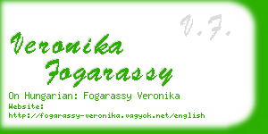 veronika fogarassy business card